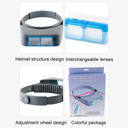 81007-B 1.5X/2X/2.5X/3.5X Optical Lens Head-mounted Watch Repair Magnifying Glass - Glasses Style by PMC Jewellery | Online Shopping South Africa | PMC Jewellery