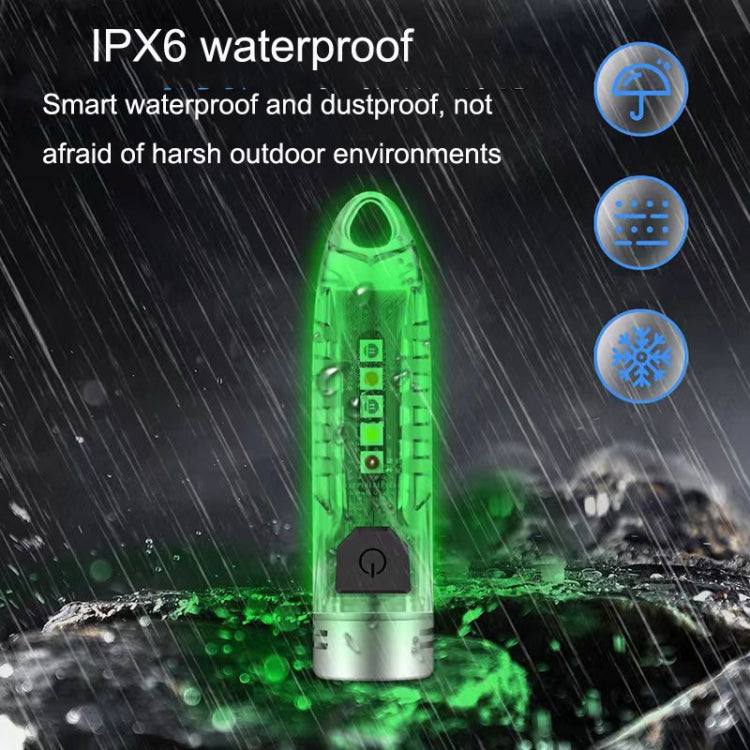 V1 Keychain Lantern Mini Light Flashlight Multifunctional Outdoor Home Flashlight(Transparent White) - Mini Flashlight by PMC TechLife | Online Shopping South Africa | PMC TechLife