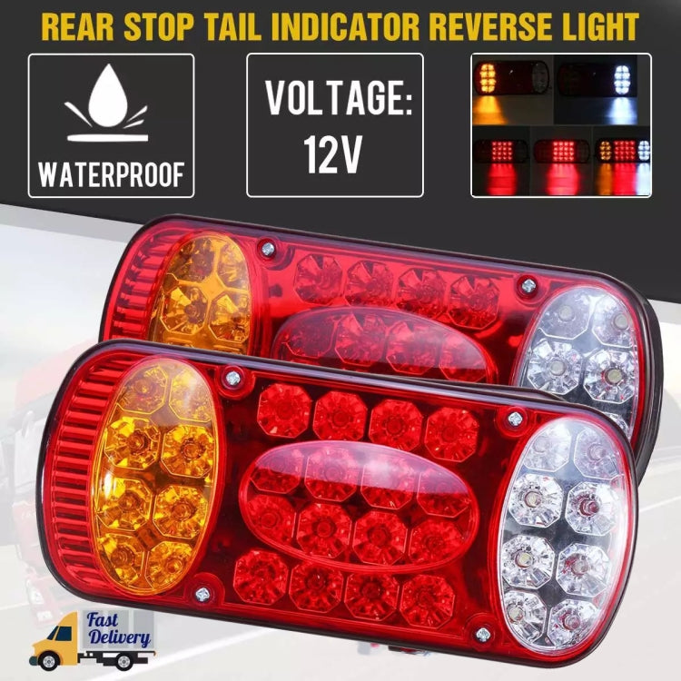 MK-231 12V Trailer Truck Car Straw Hat Lamp Beads Taillights(Red) - Warning Lights by PMC Jewellery | Online Shopping South Africa | PMC Jewellery | Buy Now Pay Later Mobicred