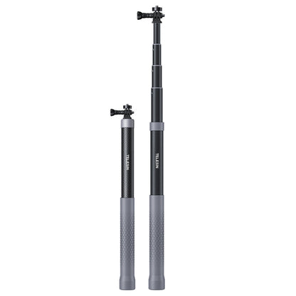 TELESIN 1.2m Carbon Fiber Monopod Selfie Stick With 1/4 Screw For Action Cameras - Extendable Pole by TELESIN | Online Shopping South Africa | PMC Jewellery