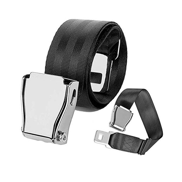 Two Point Aircraft Buckle Adjustable Seat Belt Extended Band(Gray) - free shipping - PMC TechLife - Order now!