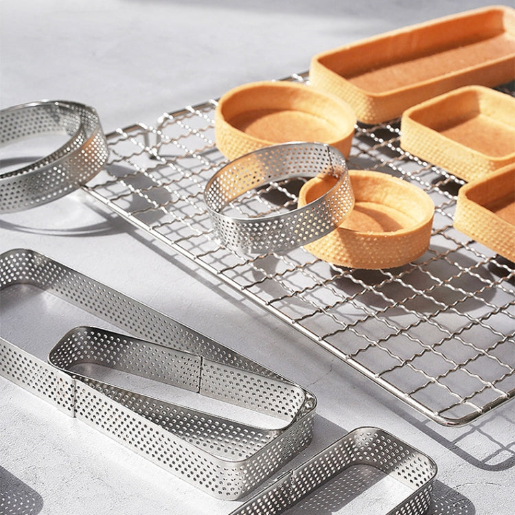 BN1006 Stainless Steel Mousse Circle Thickened Perforated Cake Mold DIY Baking Tools, Specification: Square 3.9 inches - Food Molds by PMC TechLife | Online Shopping South Africa | PMC TechLife