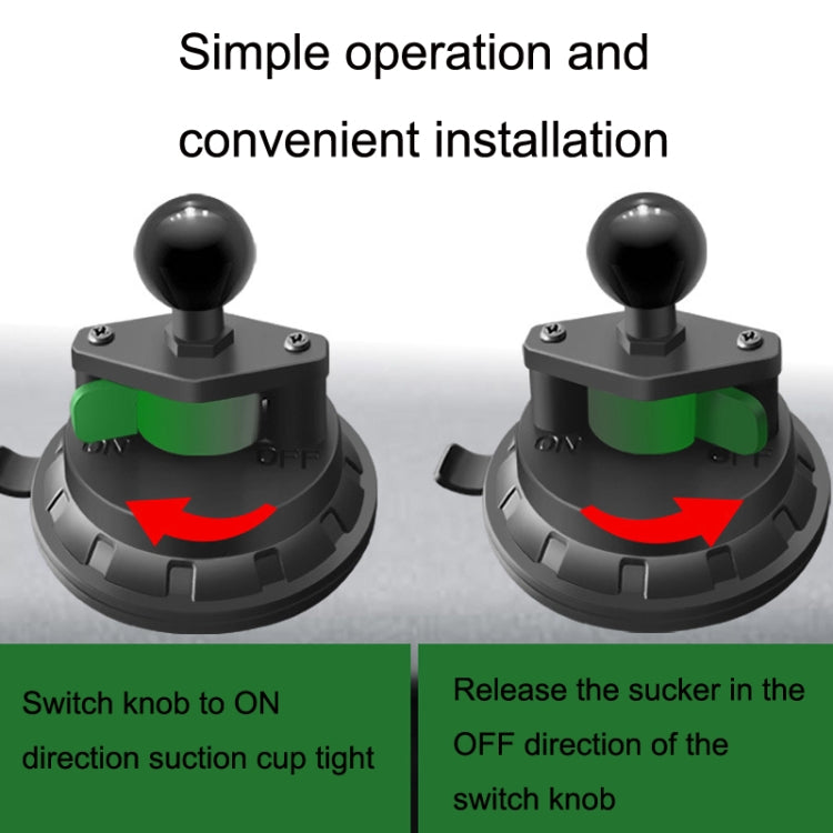 Car Windshield Dashboard Phone Holder Ball Head Suction Cup Base(Black) - Car Holders by PMC TechLife | Online Shopping South Africa | PMC TechLife | Buy Now Pay Later Mobicred