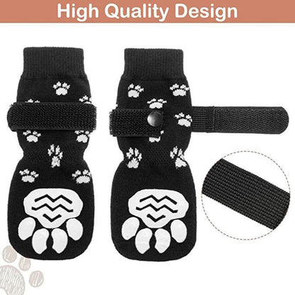 4pcs Dog Knitted Breathable Footwear Outdoor Non-slip Pet Socks, Size: M(Red) - Socks by PMC Jewellery | Online Shopping South Africa | PMC Jewellery