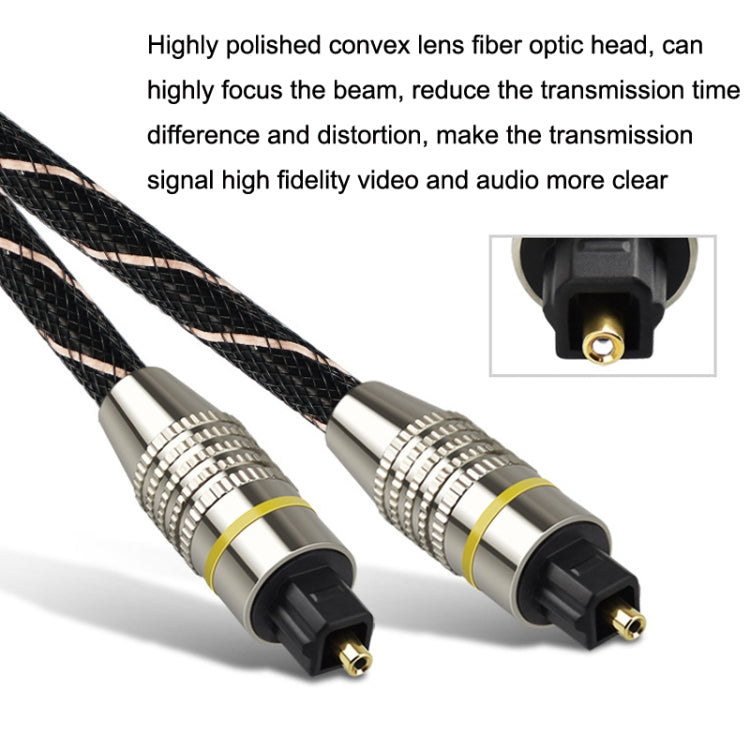 EMK HB/A6.0 SPDIF Interface Digital High-Definition Audio Optical Fiber Cable, Length: 10m(Black White Net) - Audio Optical Cables by EMK | Online Shopping South Africa | PMC Jewellery | Buy Now Pay Later Mobicred