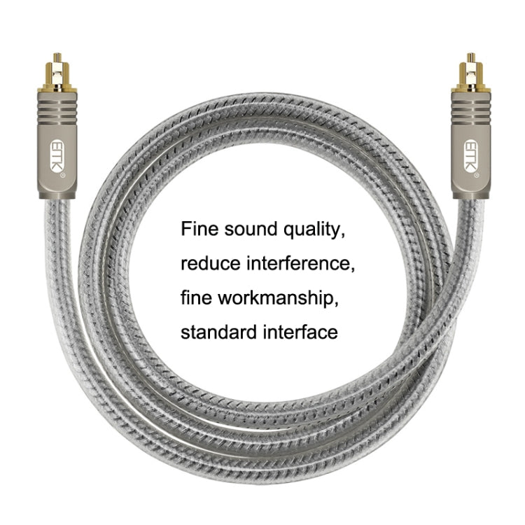 EMK YL/B Audio Digital Optical Fiber Cable Square To Square Audio Connection Cable, Length: 3m(Transparent Gray) - Audio Optical Cables by EMK | Online Shopping South Africa | PMC Jewellery | Buy Now Pay Later Mobicred