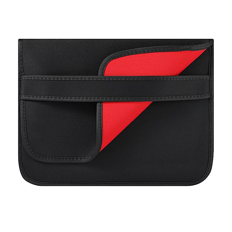 17 Inch Neoprene Laptop Lining Bag Horizontal Section Flap Clutch Bag(Black) - free shipping - PMC TechLife - Order now!