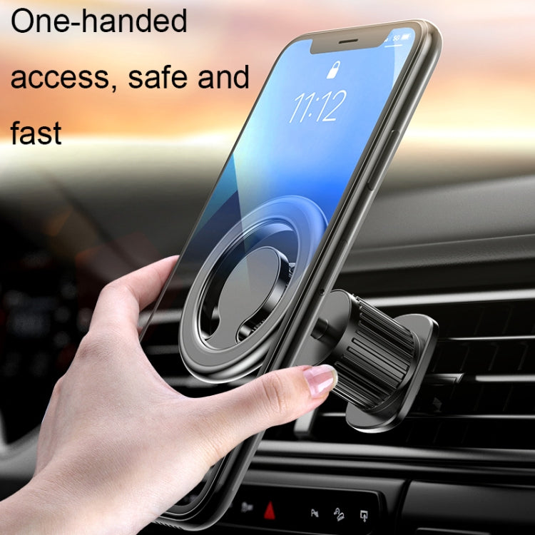 D19 Car Magnetic Mobile Phone Holder Rotatable Metal Navigation Bracket, Spec: Seat (Silver) - Universal Car Holders by PMc TechLife | Online Shopping South Africa | PMc TechLife | Buy Now Pay Later Mobicred