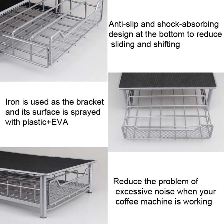 3 Rows Drawer Type Coffee Capsule Holder Organizer Can Storage 60pcs Milk Ball(Silver Gray) - free shipping - PMC TechLife - Order now!