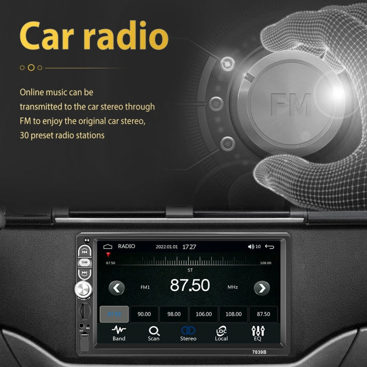 A3061 7 Inches MP5 Bluetooth Player Universal Wired CarPlay Reversing Image Integrated, Style: Standard+12 Lights Camera - Car MP3 & MP4 & MP5 by PMC Jewellery | Online Shopping South Africa | PMC Jewellery | Buy Now Pay Later Mobicred