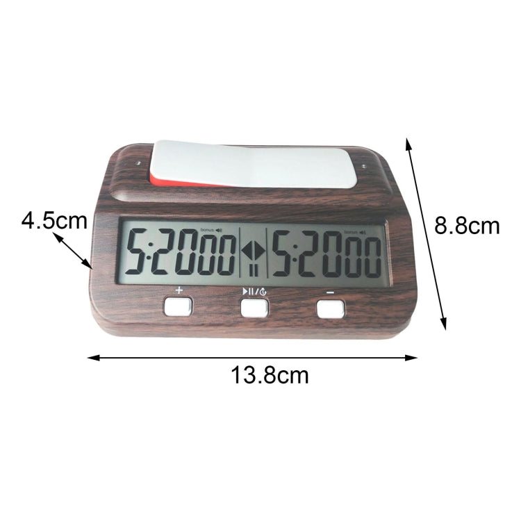 HQT101w Plastic Chess Clock Go Chess Timer(Wood Grain) - Alarm Clocks by PMC TechLife | Online Shopping South Africa | PMC TechLife | Buy Now Pay Later Mobicred