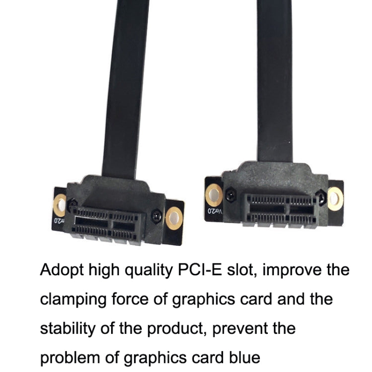 PCI-E 3.0 1X To 1X 90 Degrees Reverse Graphics Card / Wireless Network Card / Conversion Card Extension Cable(Black) - PCIE Cable by PMC TechLife | Online Shopping South Africa | PMC TechLife