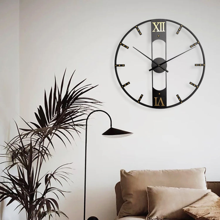 YX8836 Home Decor Wall Clock Wrought Iron Rivet Scale Silent Clock, Size: 60cm - Wall Clock by PMc TechLife | Online Shopping South Africa | PMc TechLife | Buy Now Pay Later Mobicred