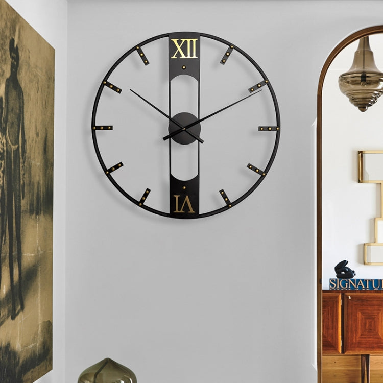 YX8836 Home Decor Wall Clock Wrought Iron Rivet Scale Silent Clock, Size: 60cm - Wall Clock by PMc TechLife | Online Shopping South Africa | PMc TechLife | Buy Now Pay Later Mobicred