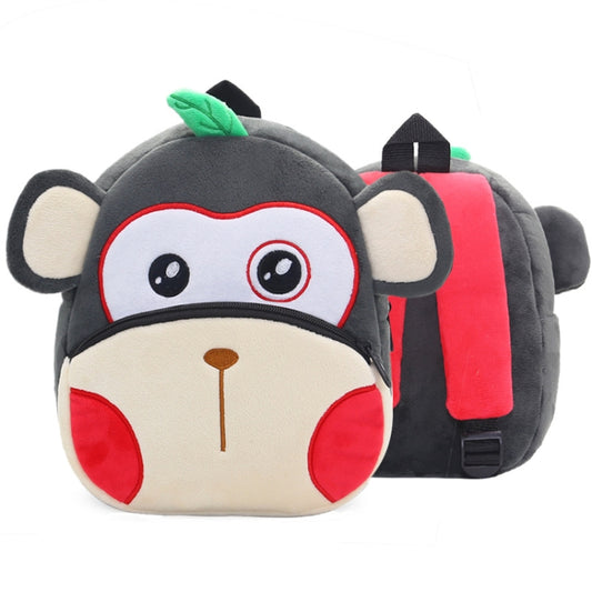 Zoo Series Plush Backpack Cute Children School Bag Shoulder Bag(Monkey) - Kids Bags by PMC Jewellery | Online Shopping South Africa | PMC Jewellery