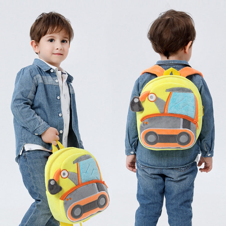 3D Cartoon Trucks Cars Plush Kids Backpack Children School Bags(Cloud Ladder Car) - Kids Bags by PMC Jewellery | Online Shopping South Africa | PMC Jewellery