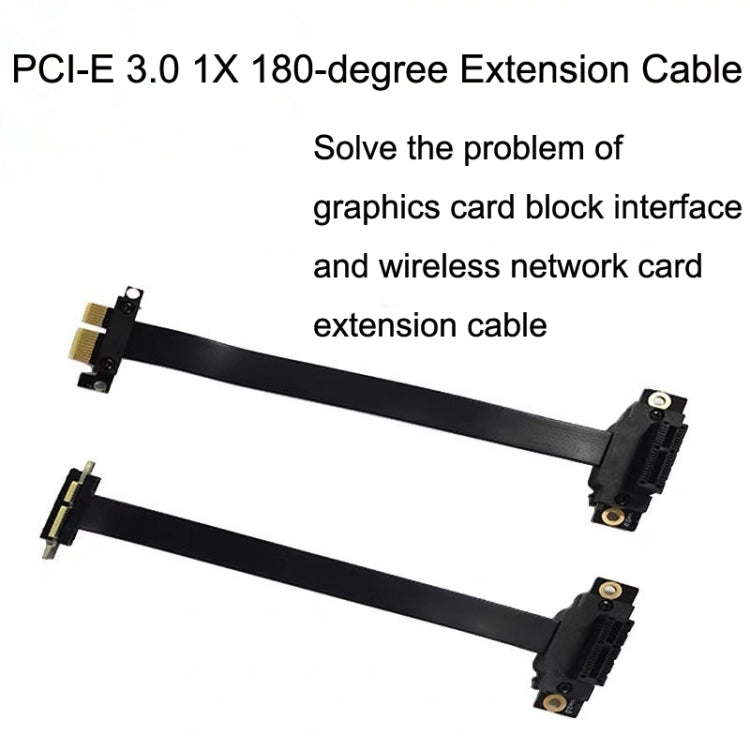 PCI-E 3.0 1X 180-degree Graphics Card Wireless Network Card Adapter Block Extension Cable, Length: 40cm - PCIE Cable by PMC Jewellery | Online Shopping South Africa | PMC Jewellery | Buy Now Pay Later Mobicred