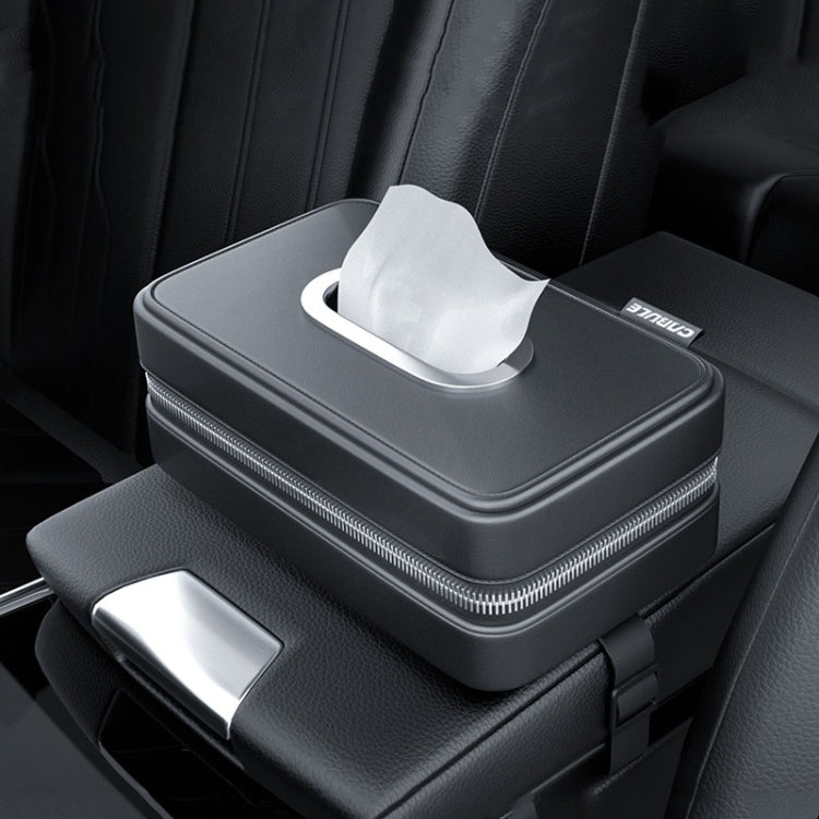 Car Sunshade Board Seat Back Tissue Box Multi-functional Elastic Belt Leather Paper Box(Black) - Tissue Boxes by PMC Jewellery | Online Shopping South Africa | PMC Jewellery | Buy Now Pay Later Mobicred