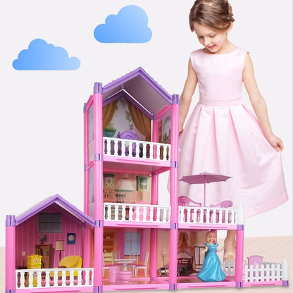 DSJ55-2 126pcs/set Children Passing Domestic Toy Doll House Princess Castle Set Simulation Disguise House - Pretend Play Toys by PMC Jewellery | Online Shopping South Africa | PMC Jewellery