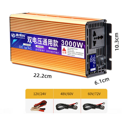 XINBOKE Universal Positive Wave Car Inverter Home Solar Inverter 60V/72V 3000W To 220V 1200W - Modified Square Wave by PMC Jewellery | Online Shopping South Africa | PMC Jewellery | Buy Now Pay Later Mobicred