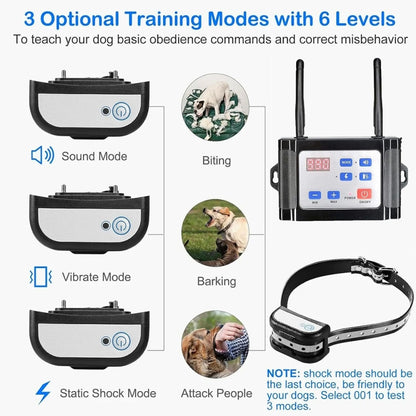 Outdoor Wireless Electronic Pet Fence Night Reflective Collar, Specification: One for Two(UK Plug) - Training Aids by PMC Jewellery | Online Shopping South Africa | PMC Jewellery | Buy Now Pay Later Mobicred