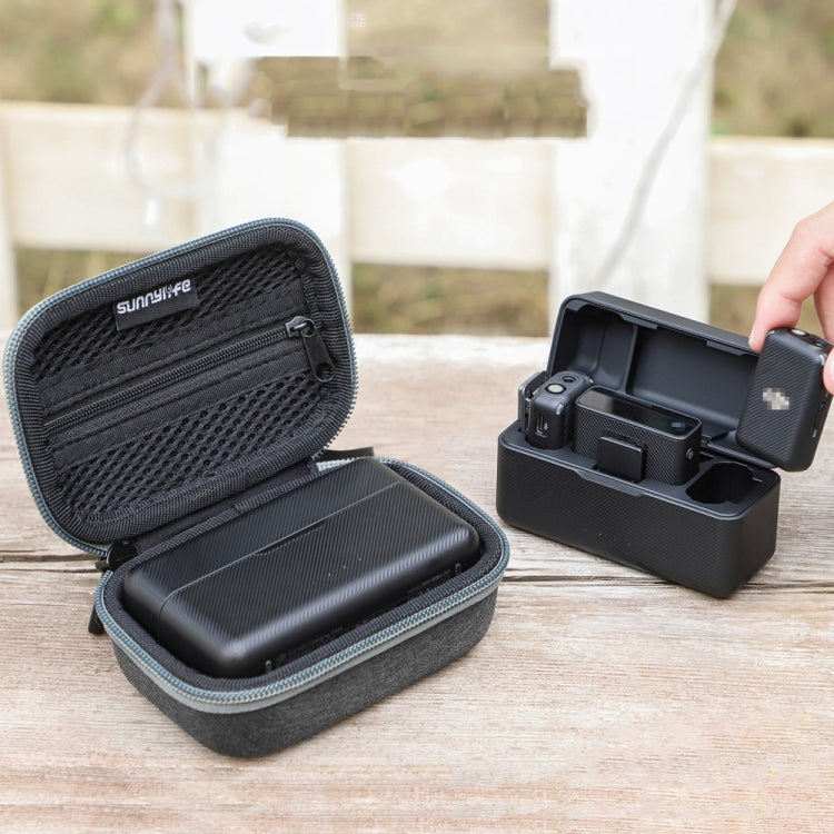 For DJI MIC Sunnylife B557 Wireless Microphone Portable Protective Box Storage Bag(Dark Gray) - Microphone by Sunnylife | Online Shopping South Africa | PMC Jewellery