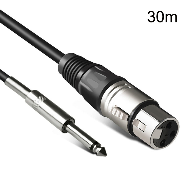 6.35mm Caron Female To XLR 2pin Balance Microphone Audio Cable Mixer Line, Size: 30m - Microphone Audio Cable & Connector by PMC Jewellery | Online Shopping South Africa | PMC Jewellery | Buy Now Pay Later Mobicred