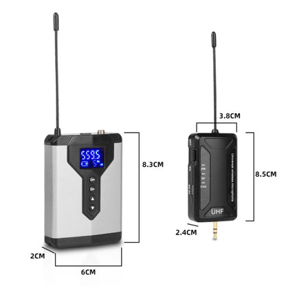 Q6 1 Drag 1 Wireless Lavalier Head Wear USB Computer Recording Microphone Live Phone SLR Lavalier Microphone - Microphone by PMC Jewellery | Online Shopping South Africa | PMC Jewellery | Buy Now Pay Later Mobicred