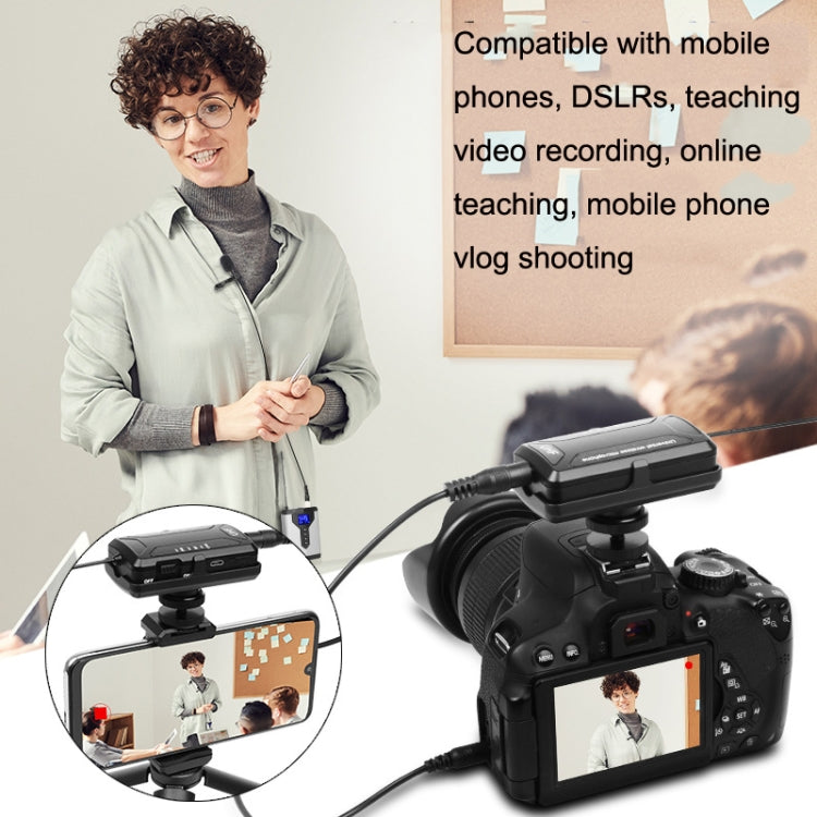 Q6 1 Drag 2 Wireless Lavalier Head Wear USB Computer Recording Microphone Live Phone SLR Lavalier Microphone - Microphone by PMC TechLife | Online Shopping South Africa | PMC TechLife | Buy Now Pay Later Mobicred