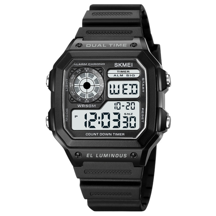 SKMEI 1998 Transparent Shell Ice Sensor Outdoor Sports Waterproof Multi-function Watch(Black) - free shipping - PMC TechLife - Order now!