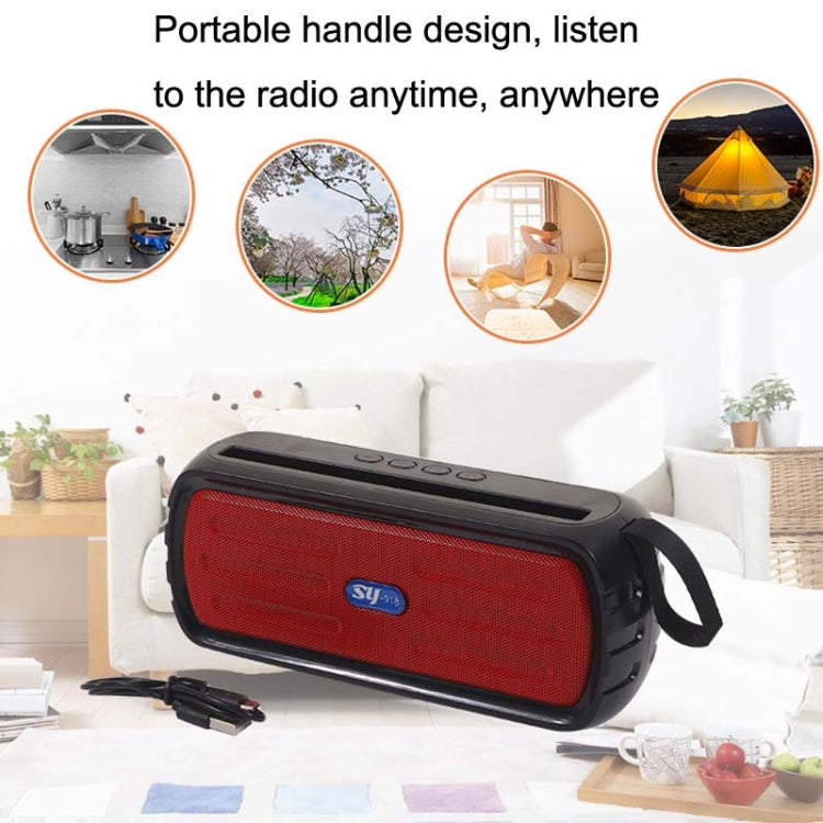 BAIJIALI SY-918 Solar Emergency Radio Read U Disk Large Volume Speaker LED Light Portable Player(Blue) - Radio Player by BAIJIALI | Online Shopping South Africa | PMC Jewellery | Buy Now Pay Later Mobicred