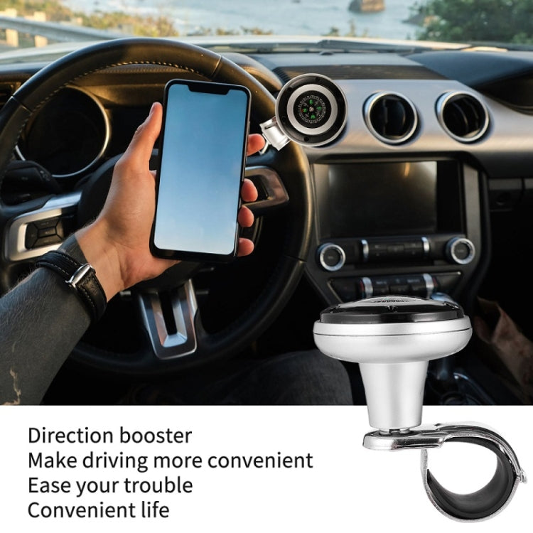 Car Steering Wheel Booster Ball Assist With Compass(A Model White) - Steering Wheel Accessories by PMC TechLife | Online Shopping South Africa | PMC TechLife | Buy Now Pay Later Mobicred