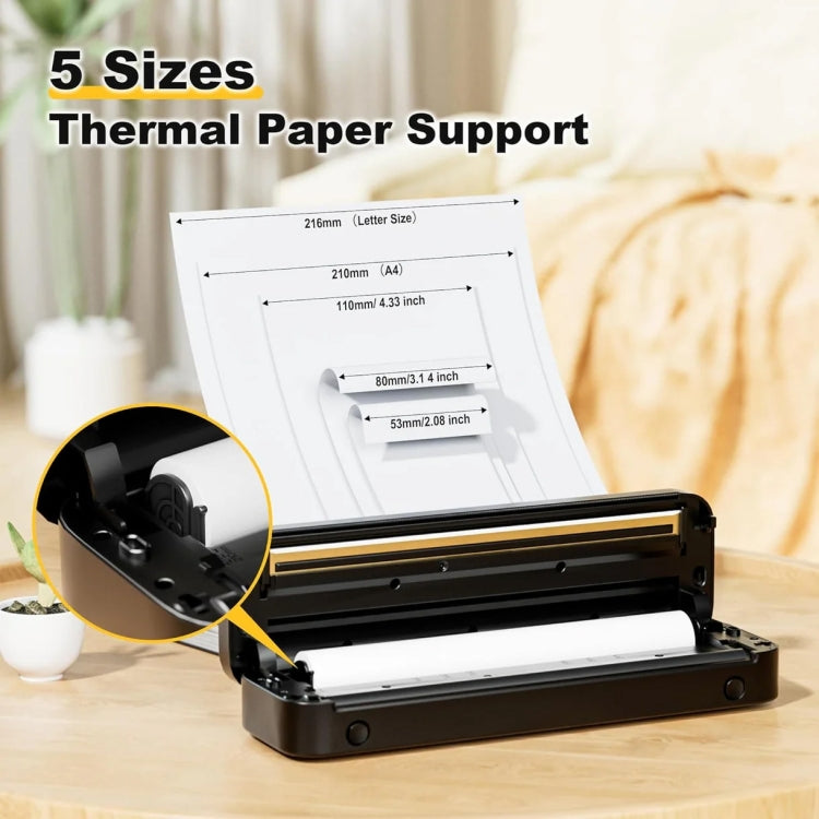 Phomemo M832 300dpi Wireless Thermal Portable Printer, Size: Letter Version(Gray) - free shipping - PMC TechLife - Order now!