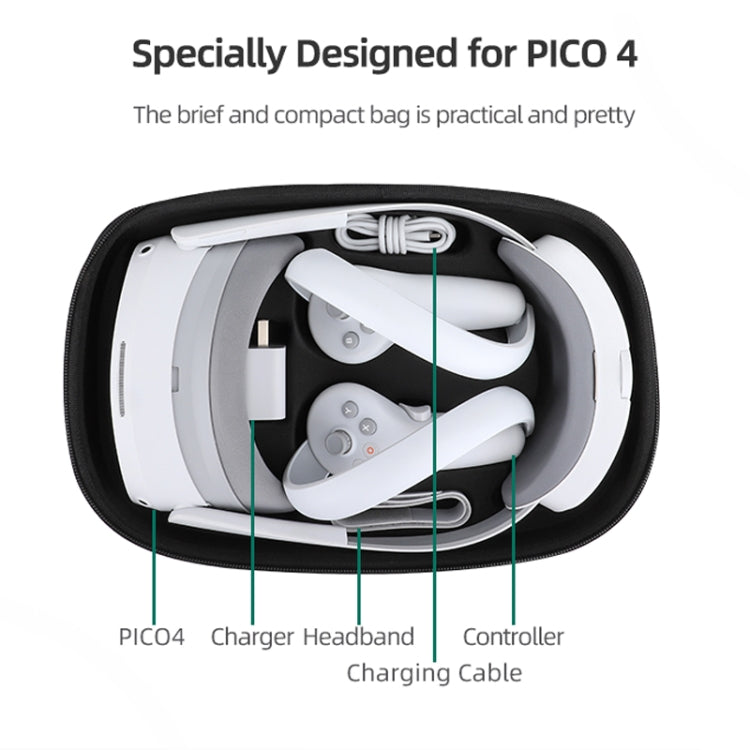 For PICO 4 Hifylux PC-BF16 VR Glasses All-in-one Headwear Protective Storage Bag(Black) - VR Accessories by Hifylux | Online Shopping South Africa | PMC Jewellery | Buy Now Pay Later Mobicred