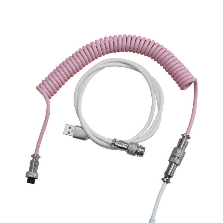 Ajazz AL60 USB To Type-C/USB-C Keyboard Extension Line Single Hole Connector, Cable Length: 2.3m(Peach Pink) - Other by Ajazz | Online Shopping South Africa | PMC Jewellery | Buy Now Pay Later Mobicred