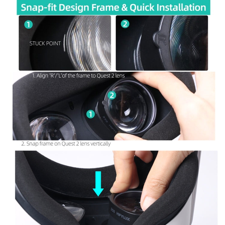 For Oculus Quest 2 Hifylux Q2-QF11 1pair Myopia Lens Frame Aspheric Resin VR Glasses Accessories(600 Degrees) - free shipping - PMC Jewellery - Order now!