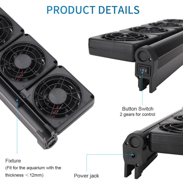 Fish Tank Cooling Fan Cooling Silent Aquarium Fan, Specification: 2 Head US Plug - Fish Tanks & Accessories by PMC TechLife | Online Shopping South Africa | PMC TechLife | Buy Now Pay Later Mobicred
