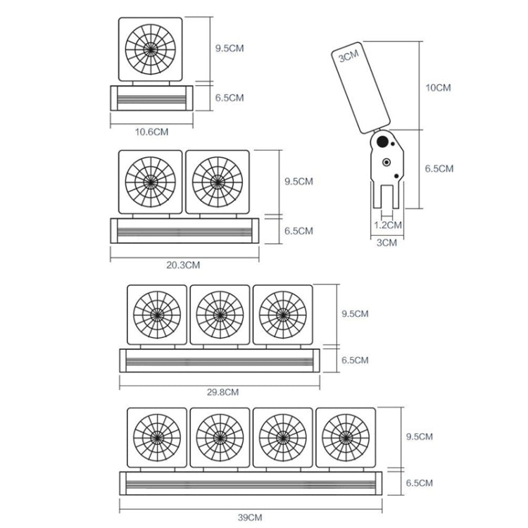 Fish Tank Cooling Fan Cooling Silent Aquarium Fan, Specification: 4 Head EU Plug - Fish Tanks & Accessories by PMC TechLife | Online Shopping South Africa | PMC TechLife