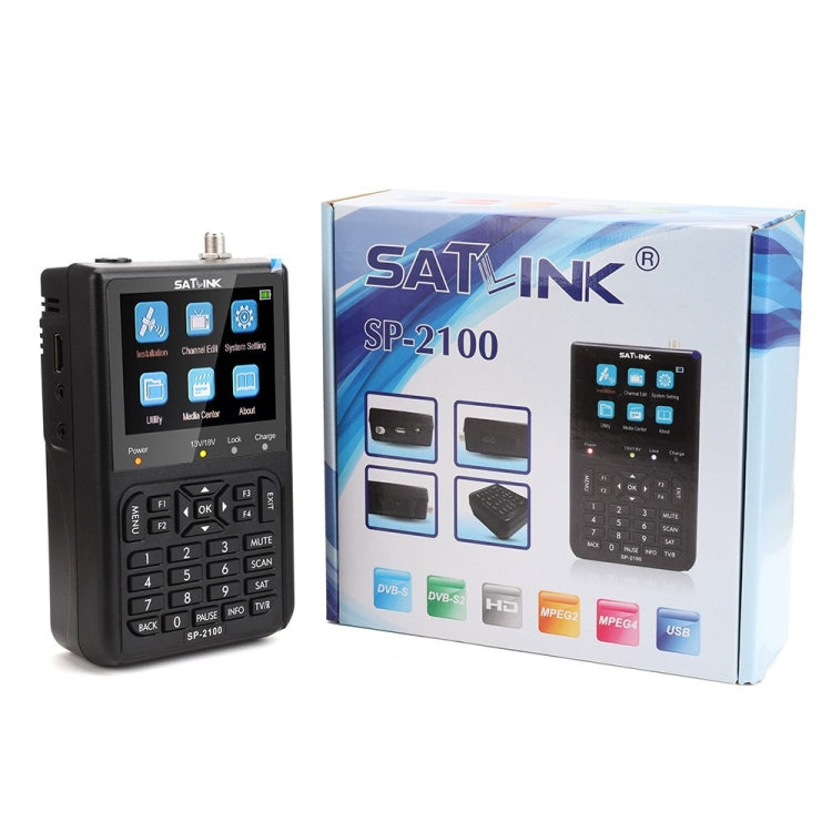SATLINK SP-2100 HD Finder Meter Handheld Satellite Meter(UK Plug) - Satellite Finder by SATLINK | Online Shopping South Africa | PMC Jewellery