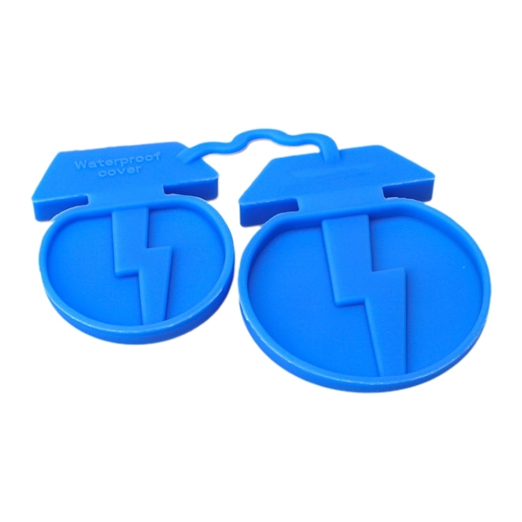 For Tesla Model3/Y 2pcs Charging Port Silicone Dustproof Waterproof Cover, Color: Conjoined Blue - Waterproof Covers by PMC Jewellery | Online Shopping South Africa | PMC Jewellery