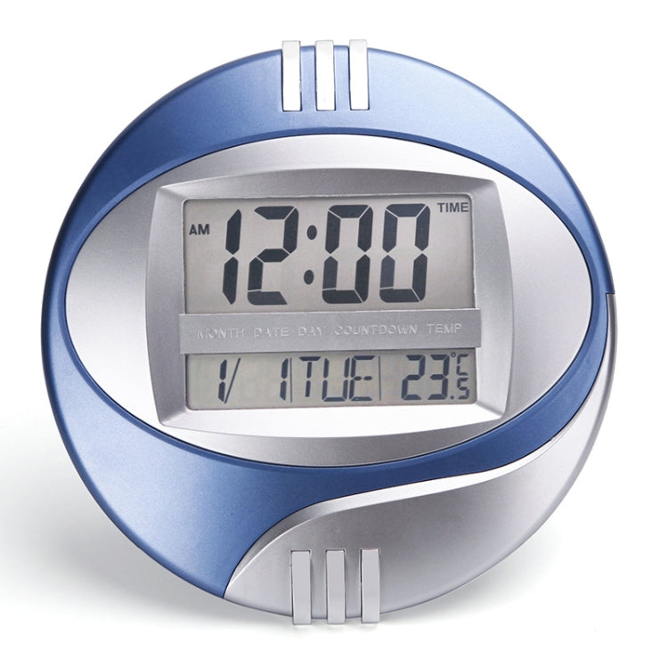 3885N Modern Silent Electronic Clock LCD Large Character Clock(Blue) - Wall Clock by PMc TechLife | Online Shopping South Africa | PMc TechLife | Buy Now Pay Later Mobicred