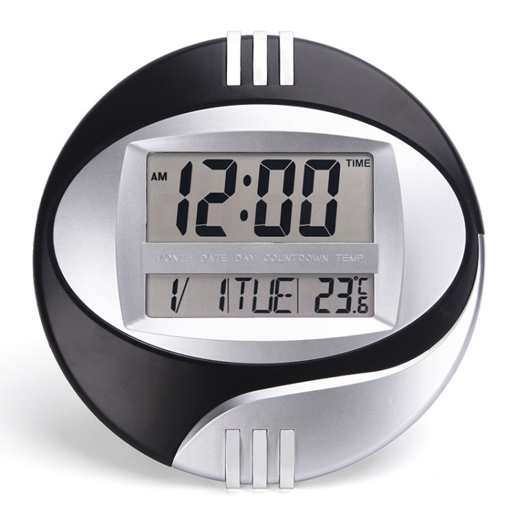 3885N Modern Silent Electronic Clock LCD Large Character Clock(Black) - Wall Clock by PMc TechLife | Online Shopping South Africa | PMc TechLife | Buy Now Pay Later Mobicred
