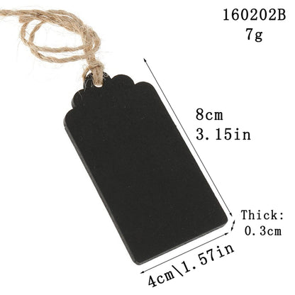 10pcs/Set Mini Hanging Wooden Message Board Home Holiday Decor Lanyard Chalkboard(Arched) - Message Boards by PMC Jewellery | Online Shopping South Africa | PMC Jewellery