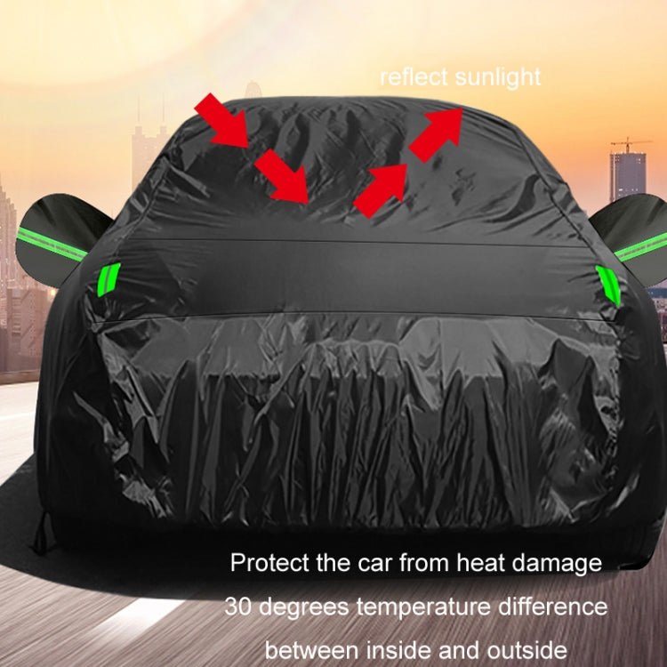 190T Silver Coated Cloth Car Rain Sun Protection Car Cover with Reflective Strip, Size: S - PE Material by PMC Jewellery | Online Shopping South Africa | PMC Jewellery | Buy Now Pay Later Mobicred