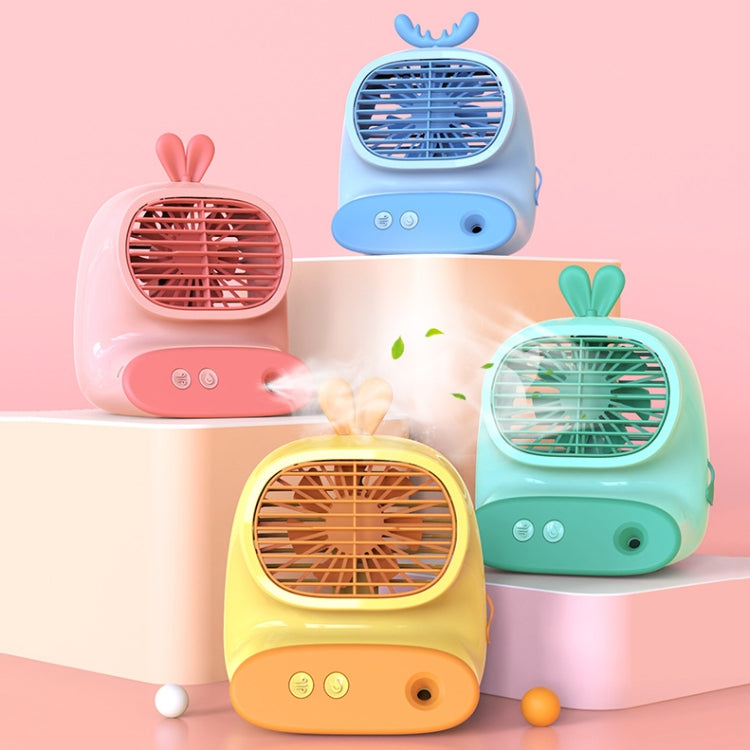 CS1319 Desktop Small Hydrating Spray Cartoon Fan Rechargeable Silent Humidifying Fan(Bunny Pink) - Electric Fans by PMC Jewellery | Online Shopping South Africa | PMC Jewellery | Buy Now Pay Later Mobicred