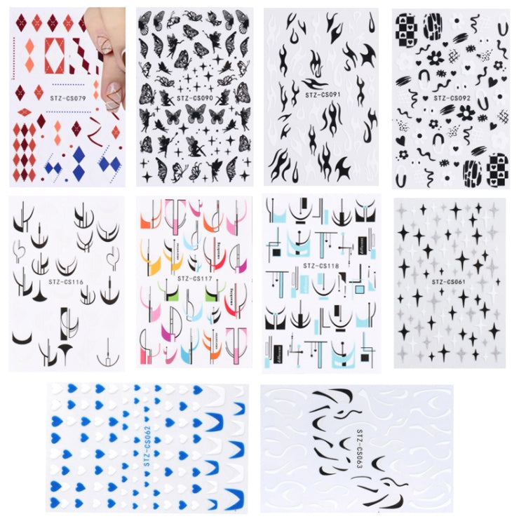 French Style Manicure Sticker Pop Stripe Line Nail Sticker(Stz-CS117) - Nail Stickers by PMC Jewellery | Online Shopping South Africa | PMC Jewellery | Buy Now Pay Later Mobicred