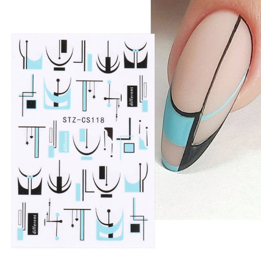 French Style Manicure Sticker Pop Stripe Line Nail Sticker(Stz-CS118) - Nail Stickers by PMC Jewellery | Online Shopping South Africa | PMC Jewellery | Buy Now Pay Later Mobicred