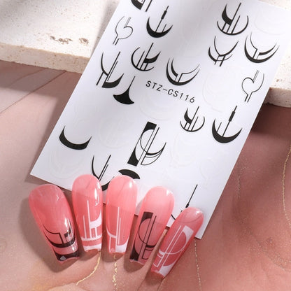 French Style Manicure Sticker Pop Stripe Line Nail Sticker(Stz-CS116) - Nail Stickers by PMC Jewellery | Online Shopping South Africa | PMC Jewellery | Buy Now Pay Later Mobicred