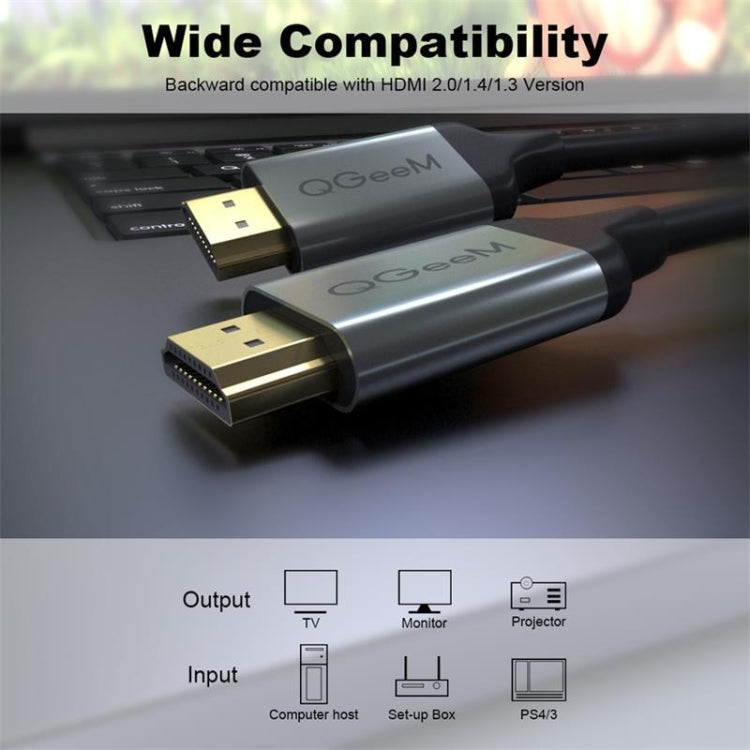 QGeeM QG-AV17 HDMI To HDMI Connection Cable Support 8K&60Hz 4.5m Length - Cable by QGeeM | Online Shopping South Africa | PMC Jewellery | Buy Now Pay Later Mobicred