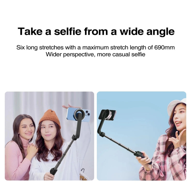 Magnetic Selfie Stick Tripod Handheld Stabilizer Rod With Remote Controller(White) - Selfie Sticks by PMC Jewellery | Online Shopping South Africa | PMC Jewellery | Buy Now Pay Later Mobicred